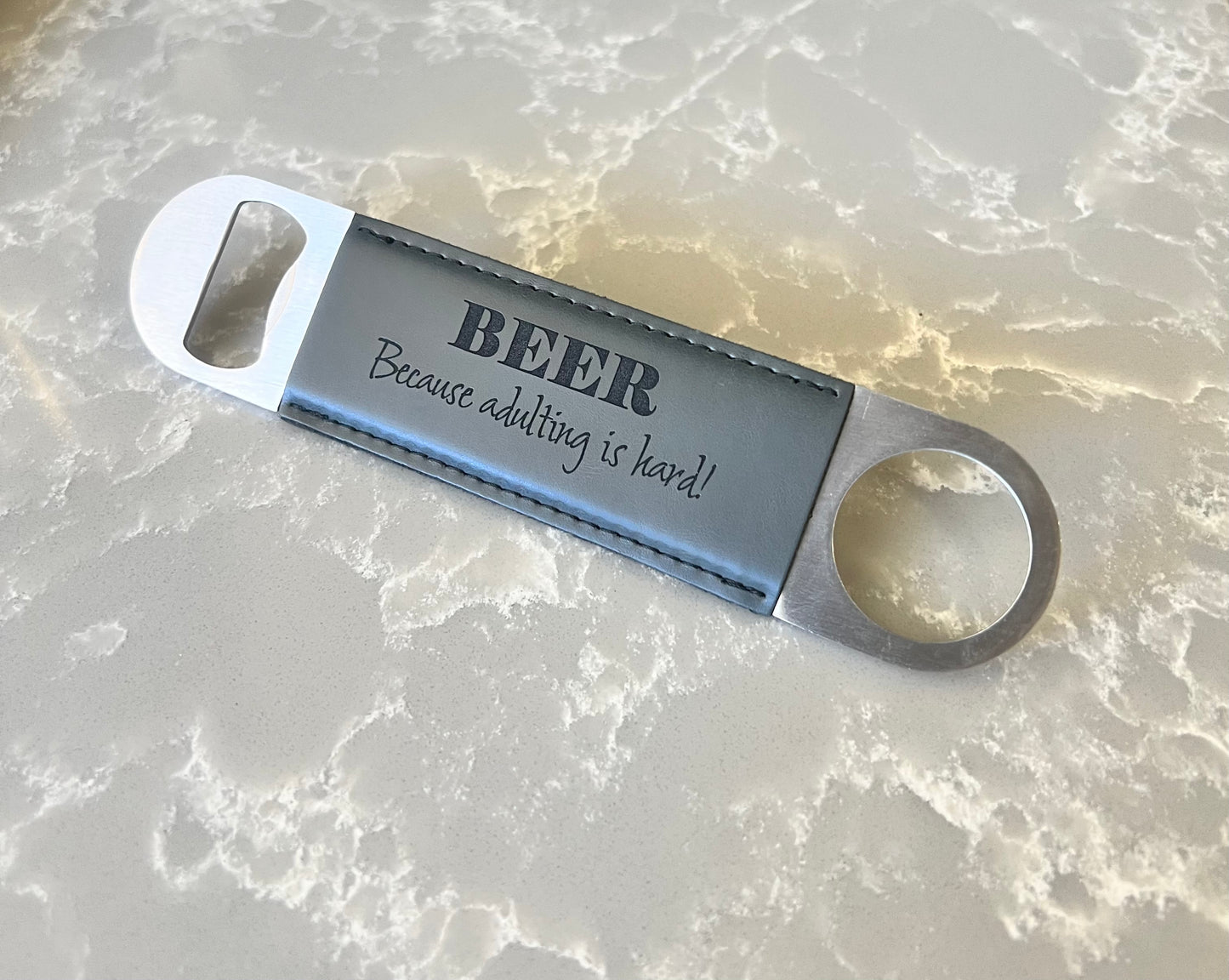 Leatherette Bottle Opener - Flint