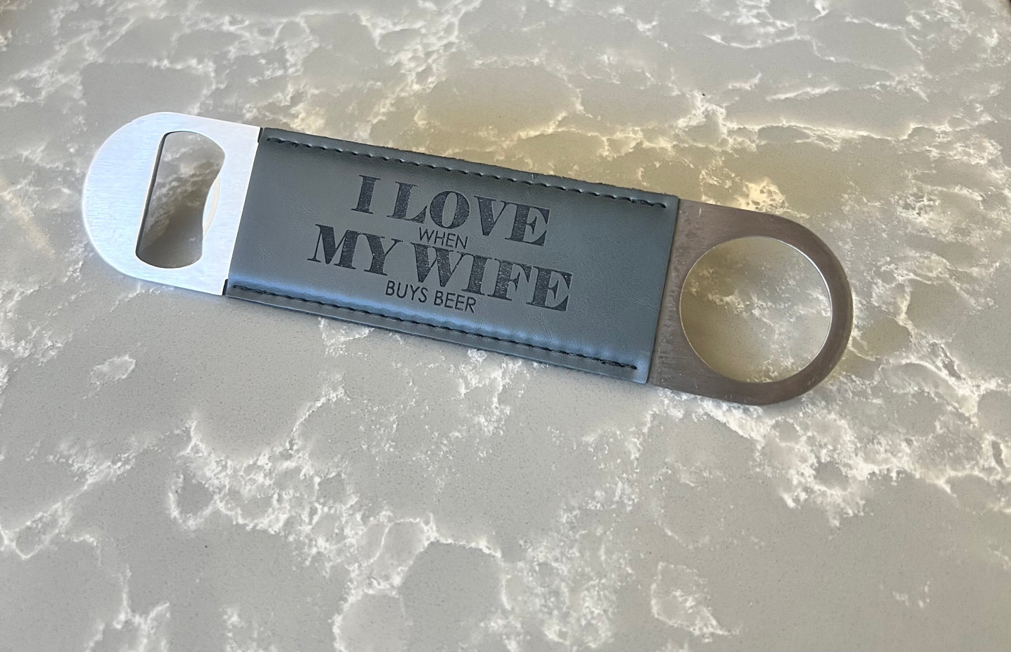 Leatherette Bottle Opener - Flint
