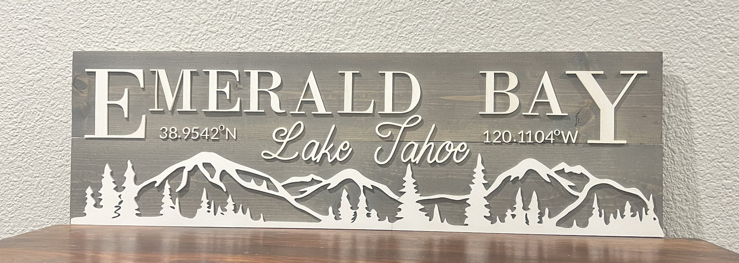 Large Personalized Travel Destination Sign