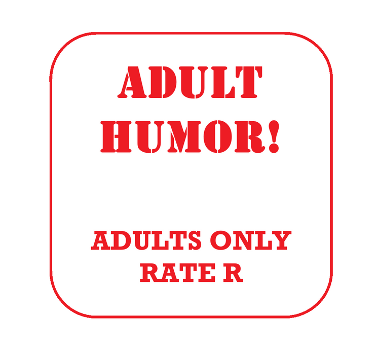 Square Slate Coaster "Adult Humor"