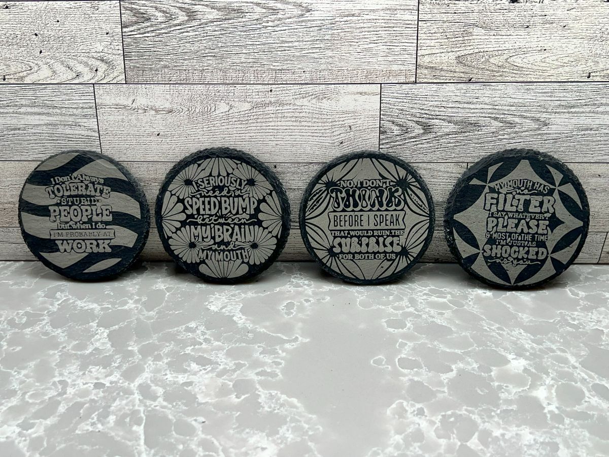Round Slate Coasters