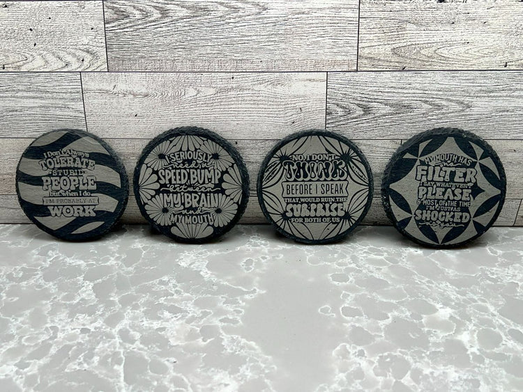 Round Slate Coasters