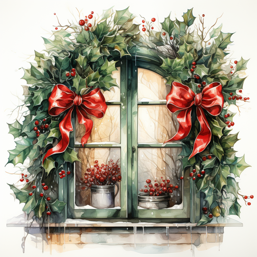 4" Square Ceramic Coaster - Holiday Theme
