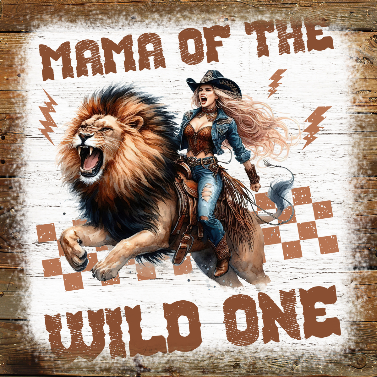 4" Square Ceramic Coaster - Rustic Theme