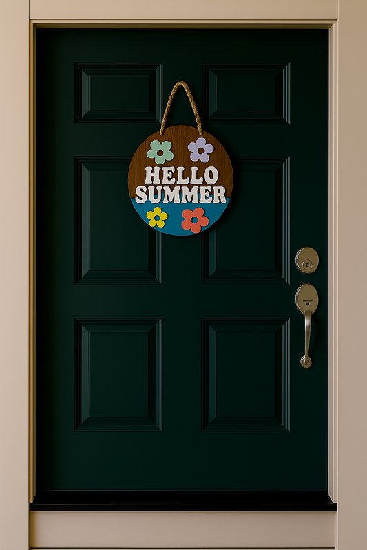 Hello Summer Door Sign - 1118
