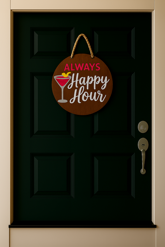 Always Happy Hour Door Sign - 1121