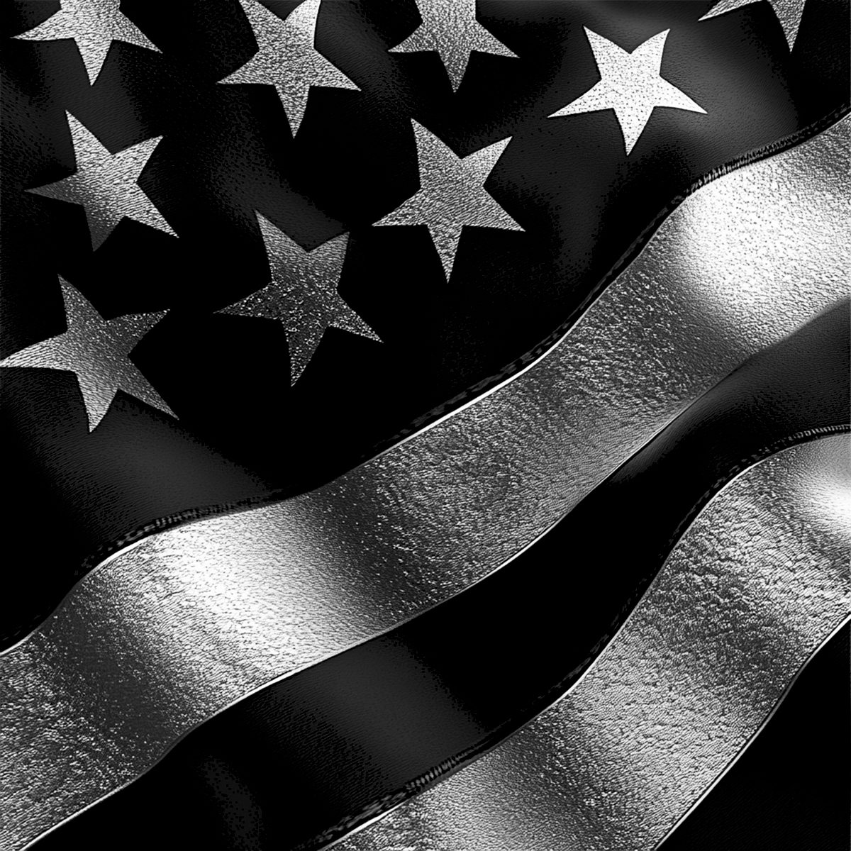Square Slate Coaster "American Flag"