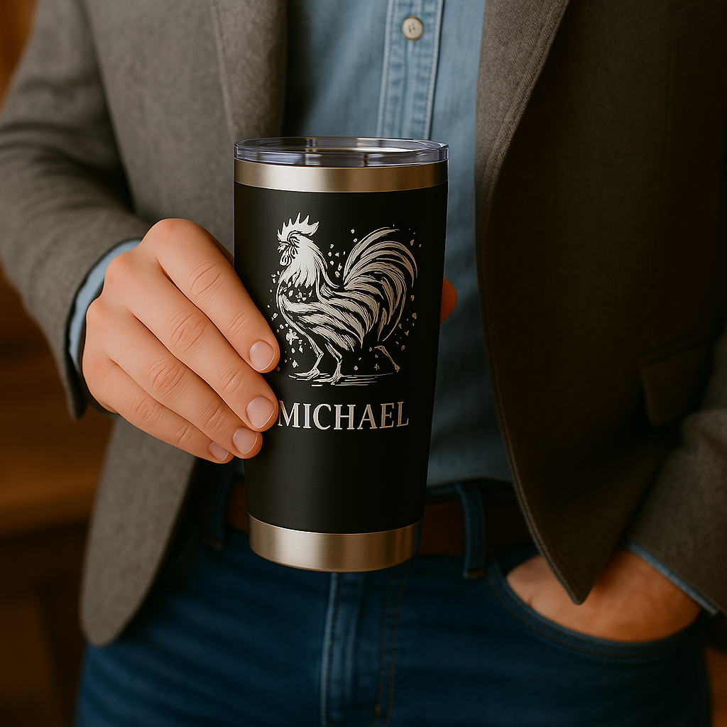 Personalized 20oz Engraved Tumbler for Him
