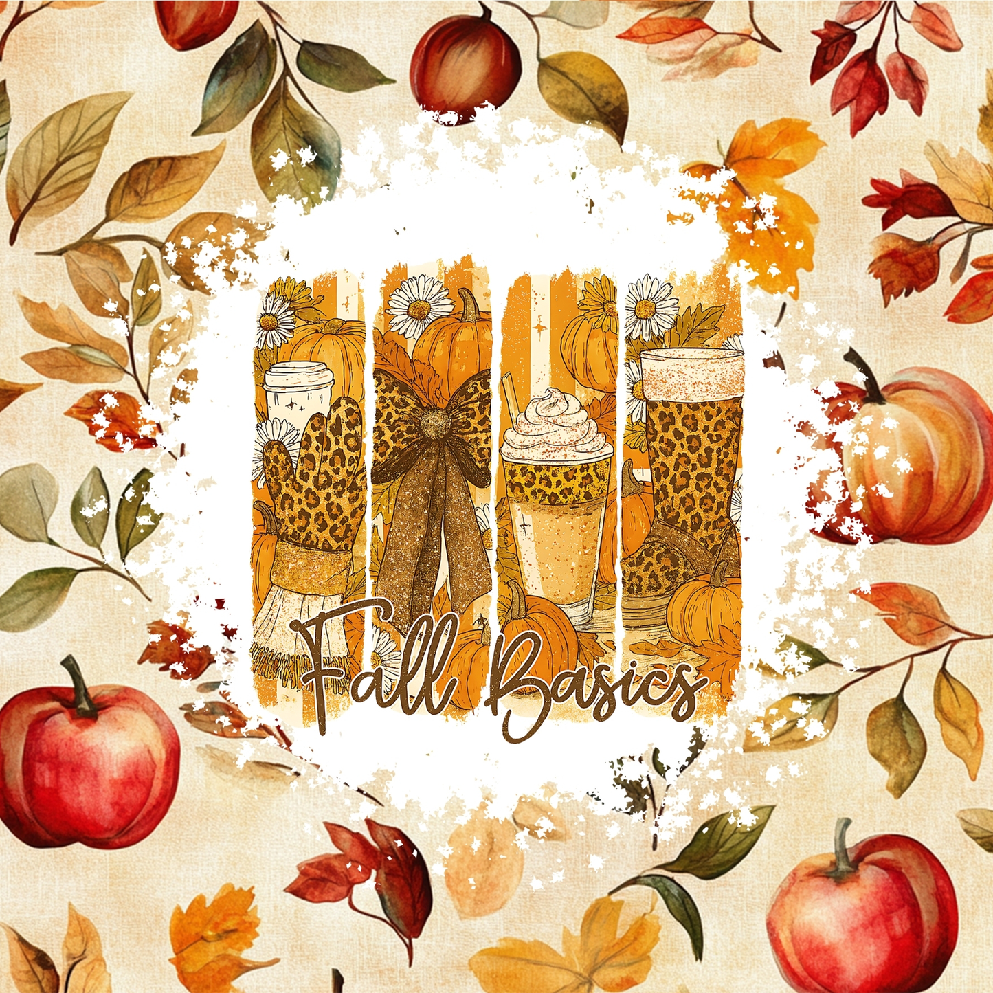 4" Square Ceramic Coaster - Seasonal Theme