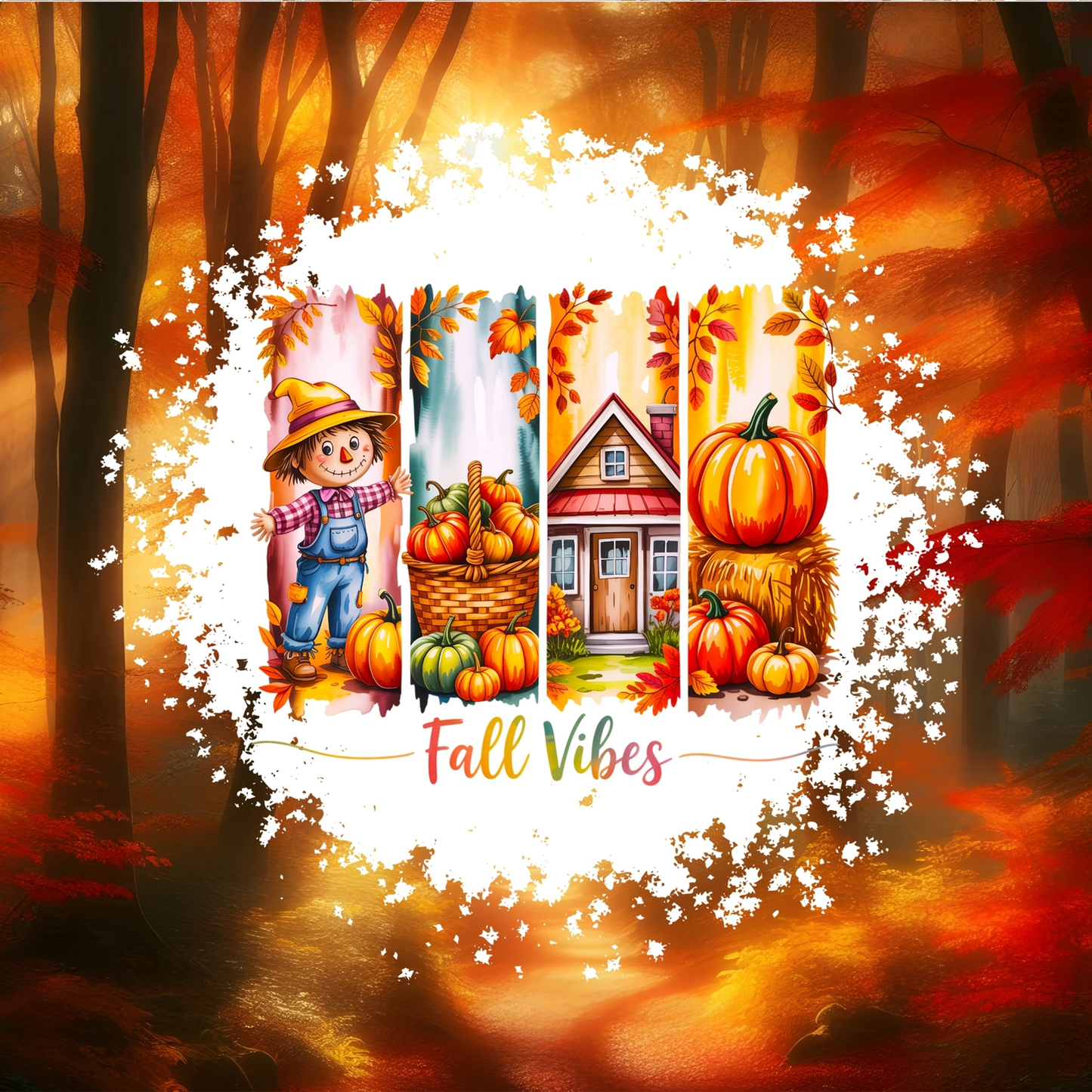 4" Square Ceramic Coaster - Seasonal Theme