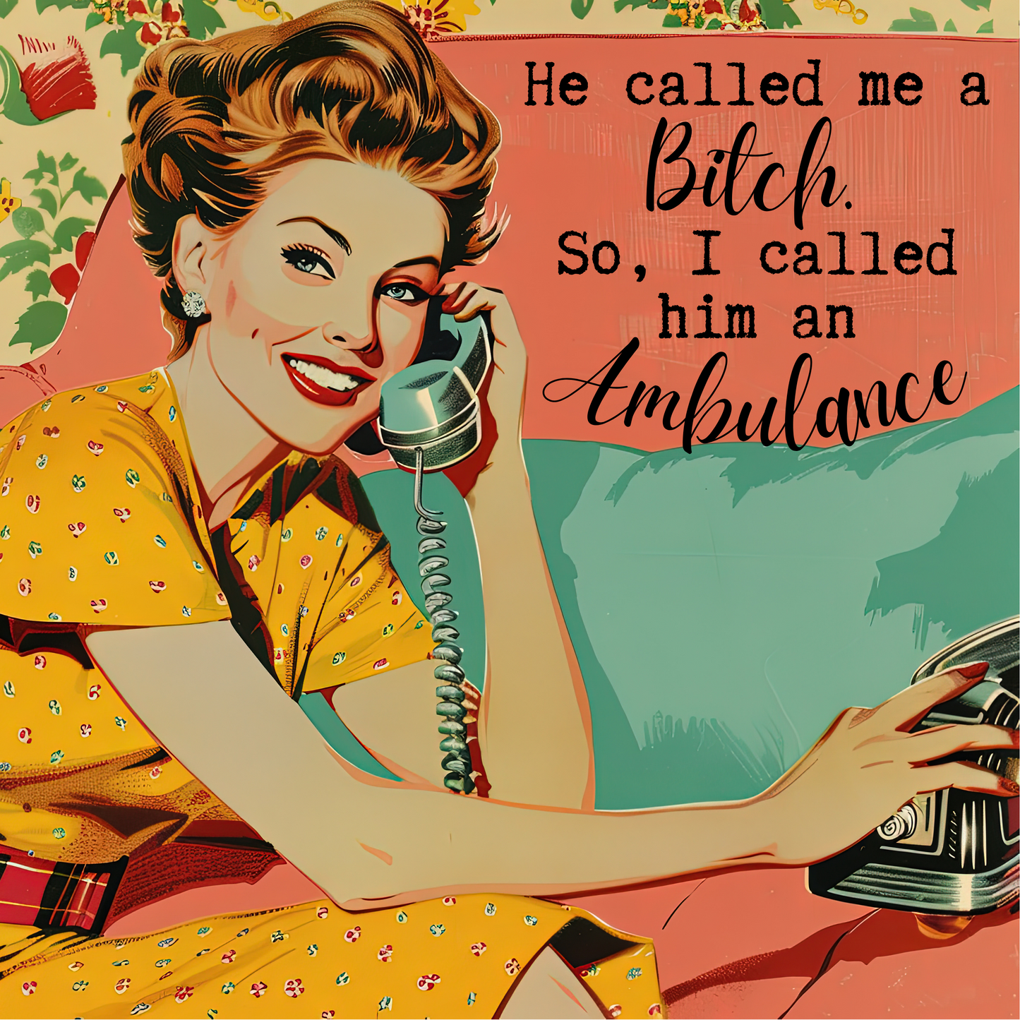 4" Square Ceramic Coaster - Sarcastic Theme