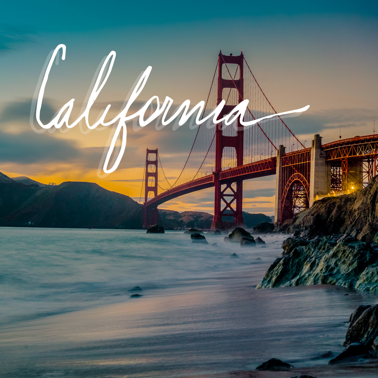 4" Square Ceramic Coaster - Location & Destination Theme