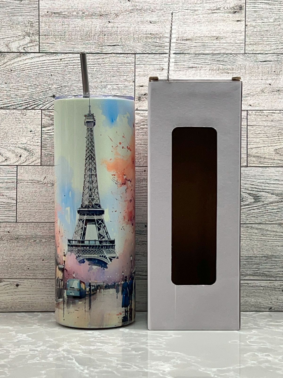 20oz Stainless Steel Tumbler "Paris Street"