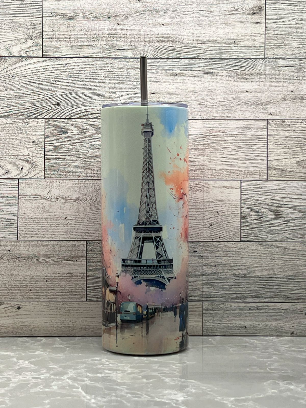 20oz Stainless Steel Tumbler "Paris Street"