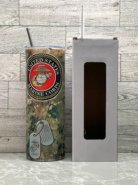 20oz Stainless Steel Tumbler "Marine"