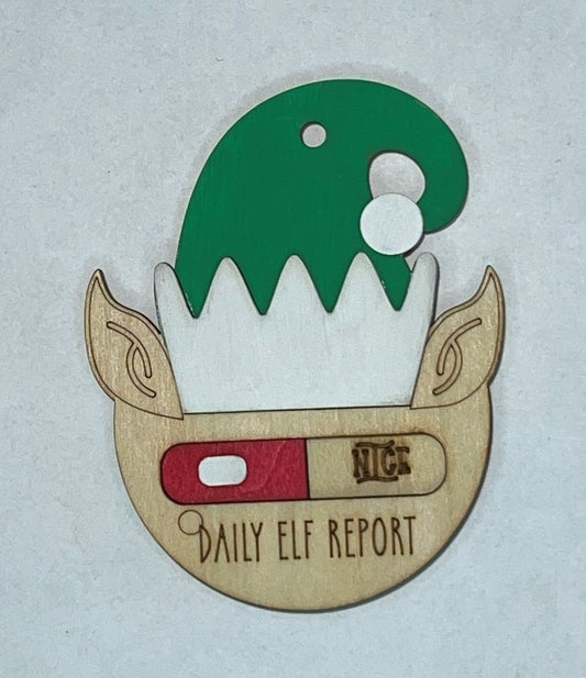 Elf Naughty & Nice Ornament