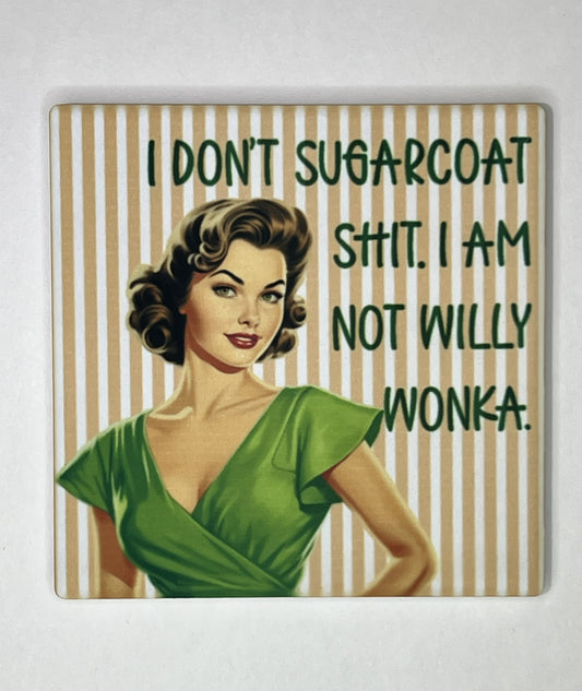 4" Square Ceramic Coaster - Sarcastic Theme