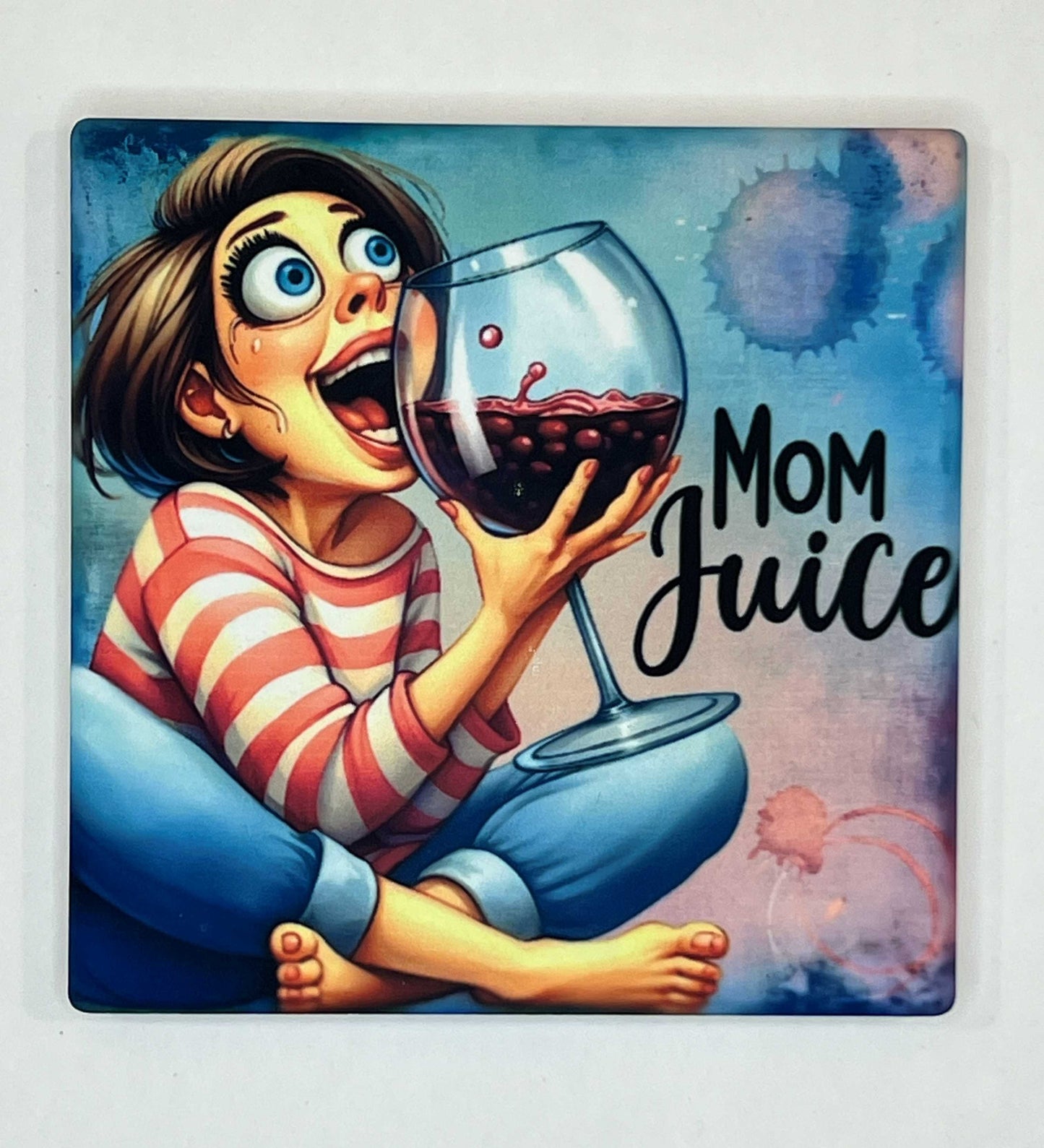 4" Square Ceramic Coaster - Drink Theme