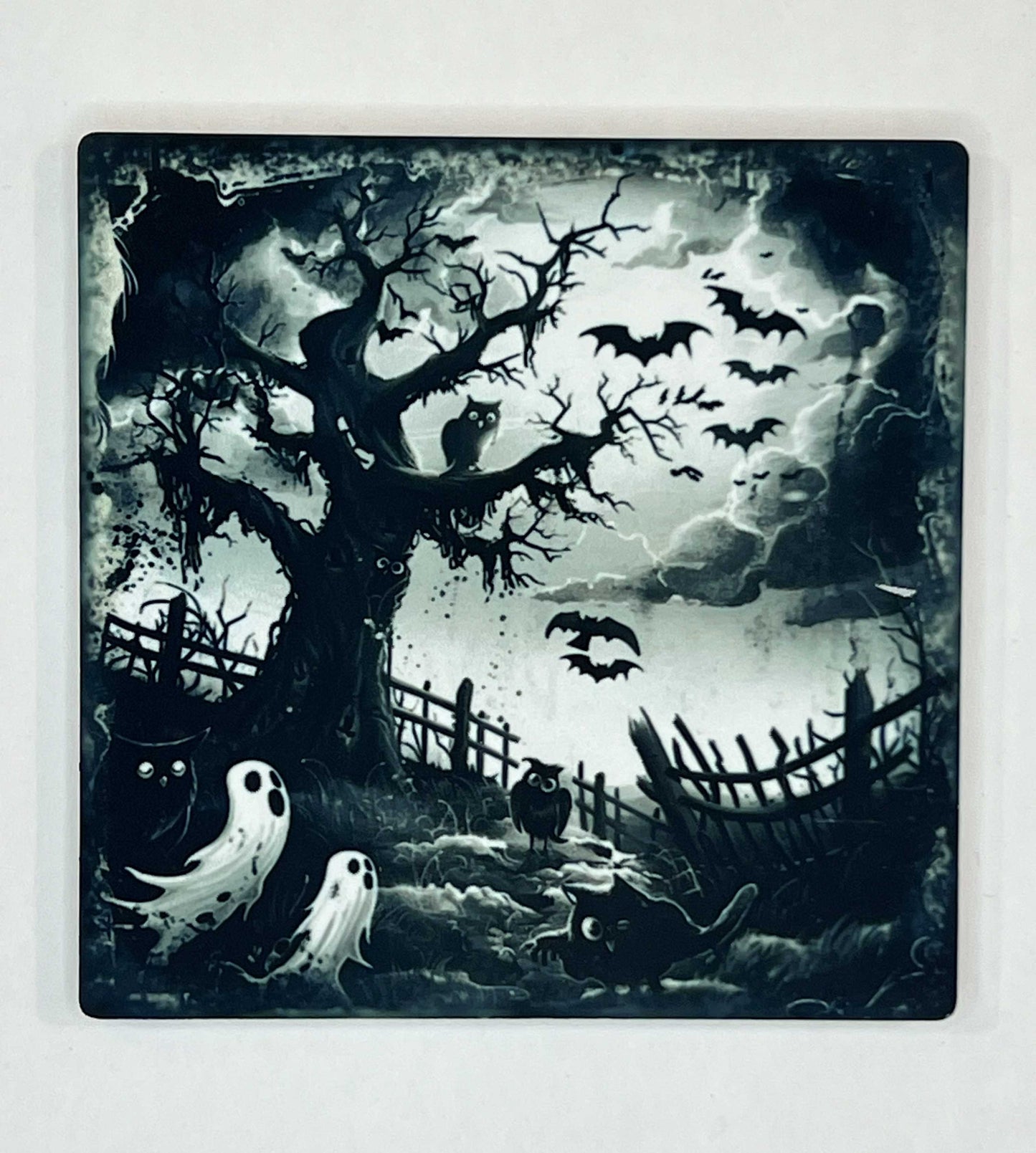 4" Square Ceramic Coaster - Holiday Theme
