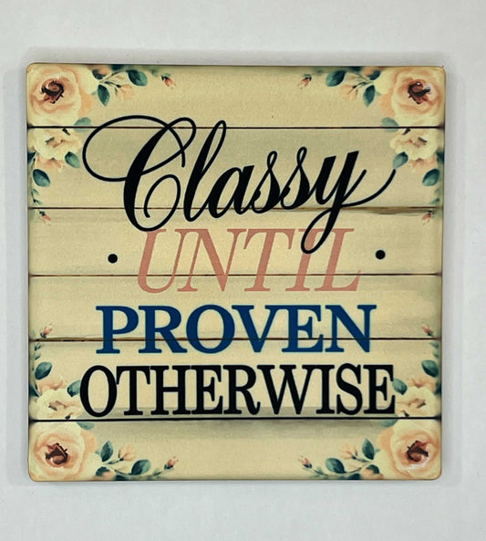 4" Square Ceramic Coaster - Rustic Theme