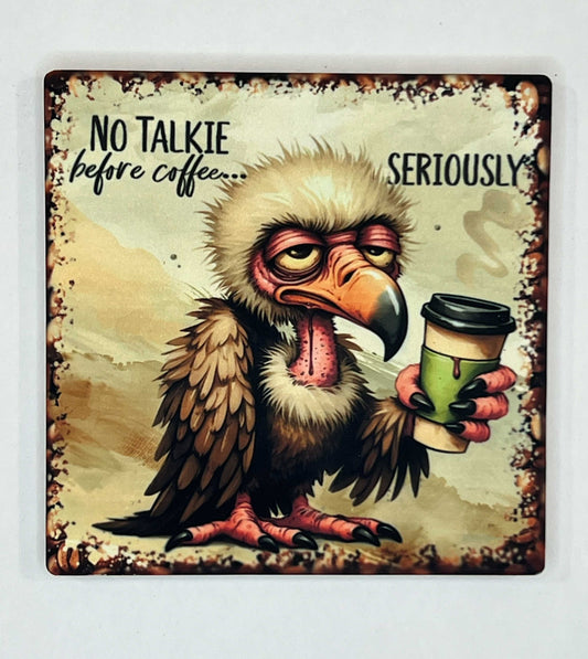 4" Square Ceramic Coaster - Drink Theme