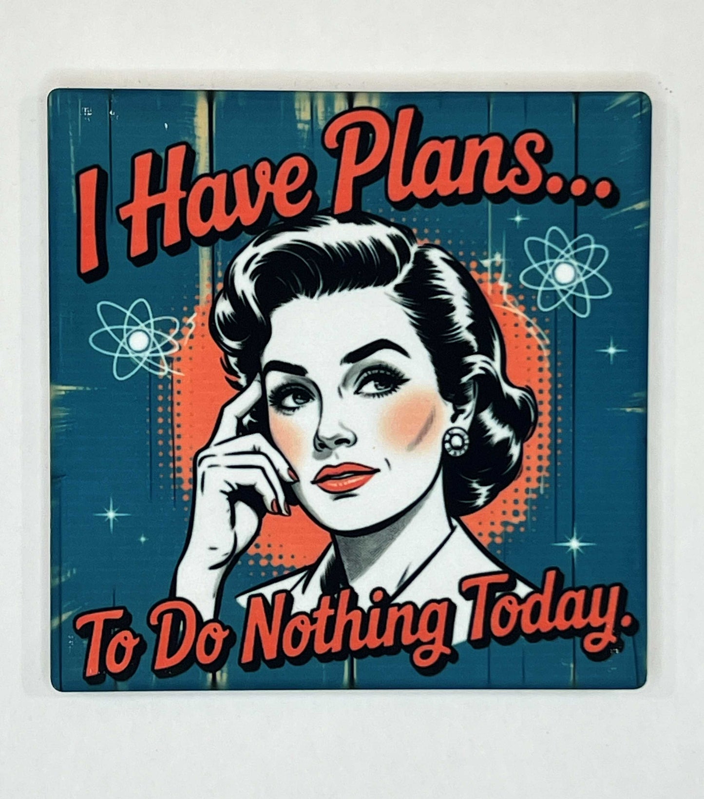 4" Square Ceramic Coaster - Sarcastic Theme