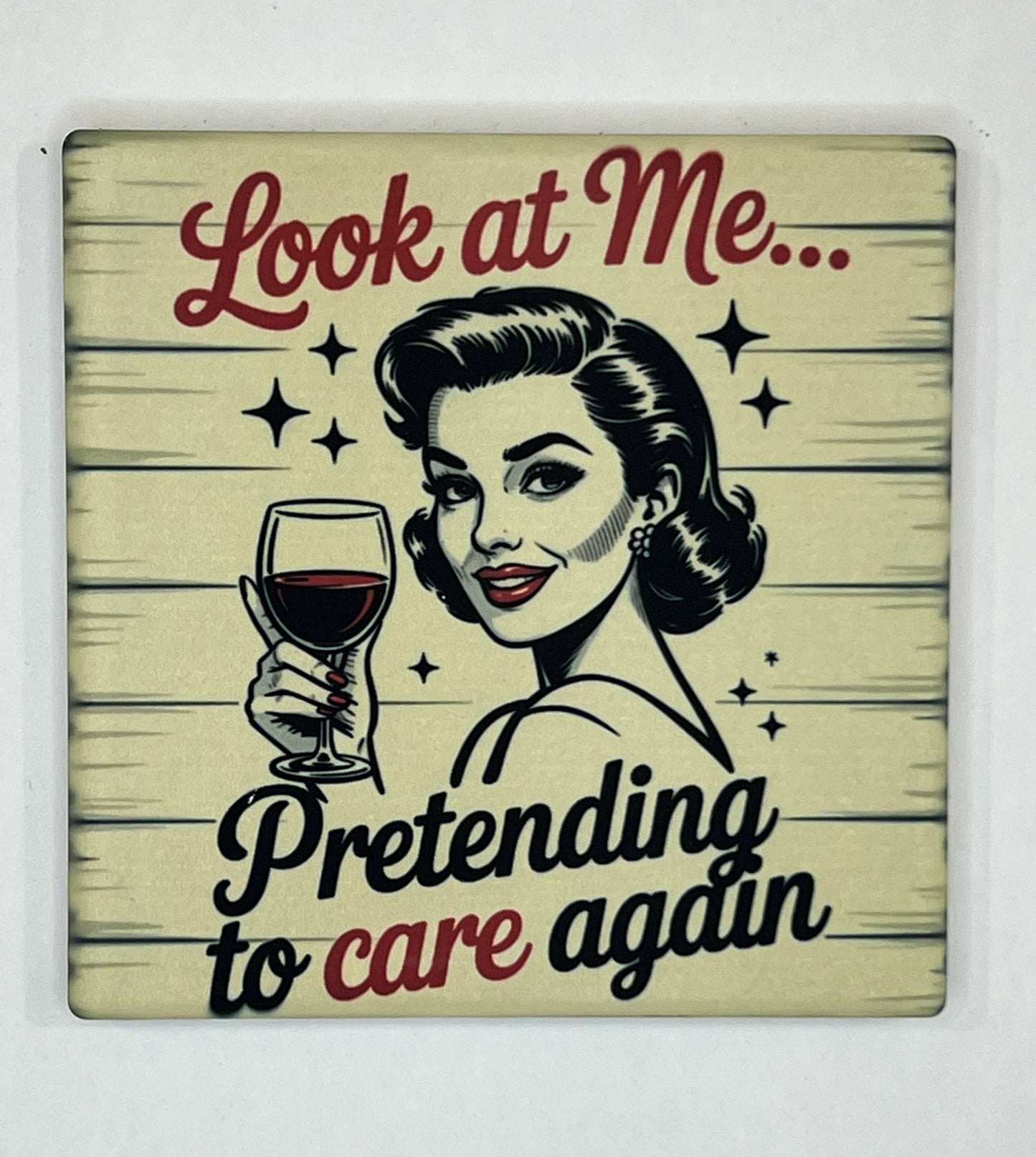 4" Square Ceramic Coaster - Sarcastic Theme