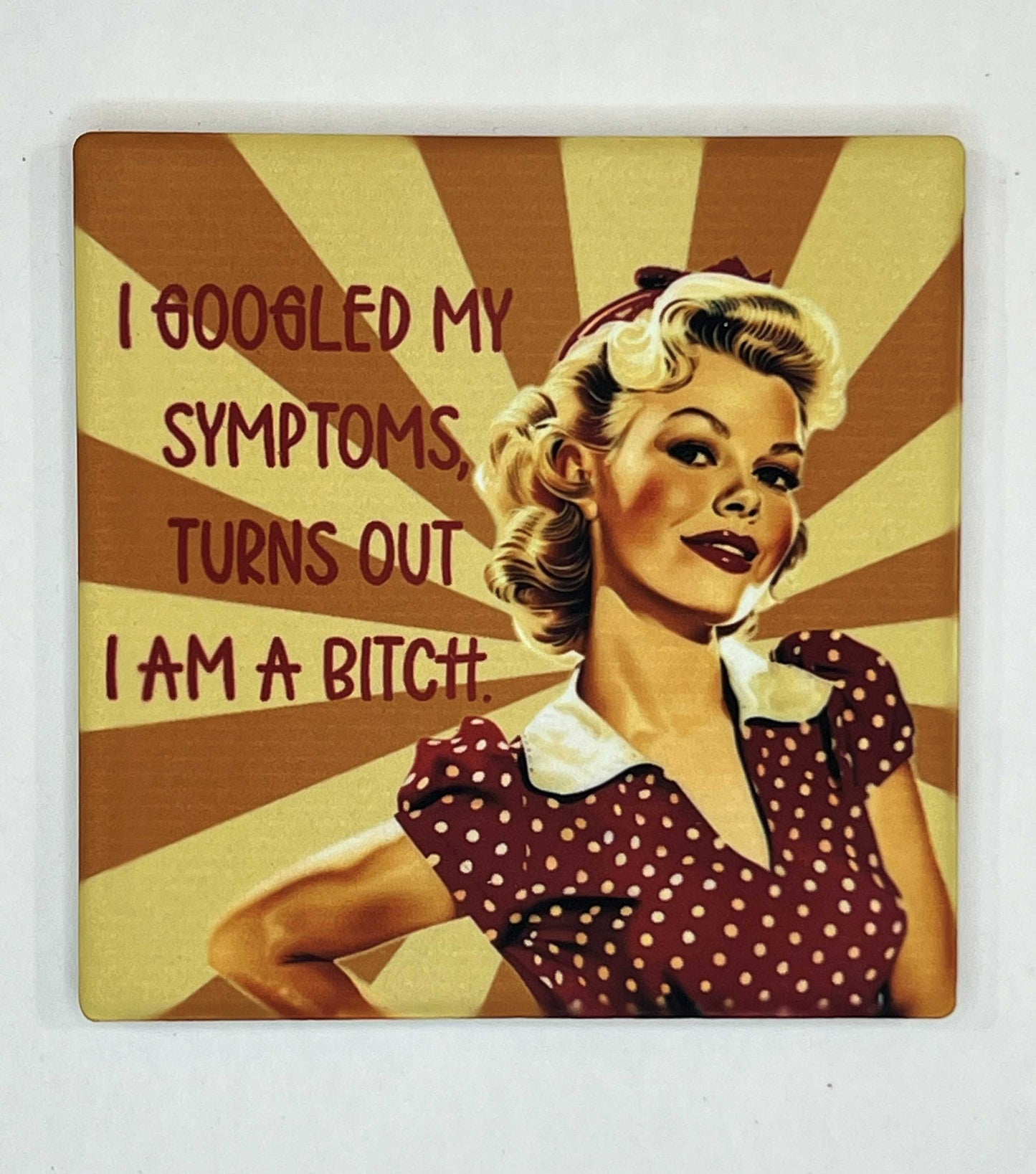 4" Square Ceramic Coaster - Sarcastic Theme