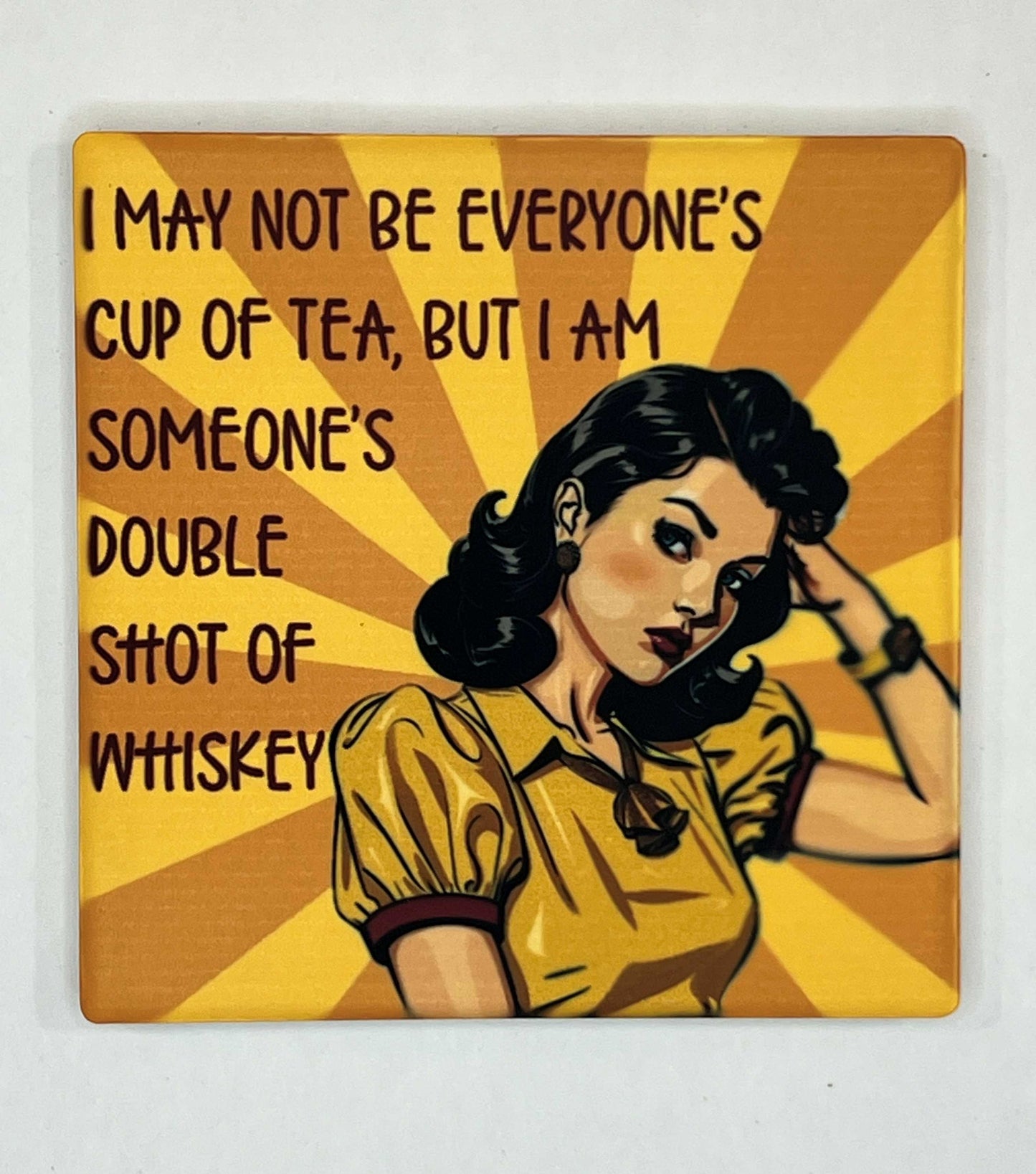 4" Square Ceramic Coaster - Sarcastic Theme