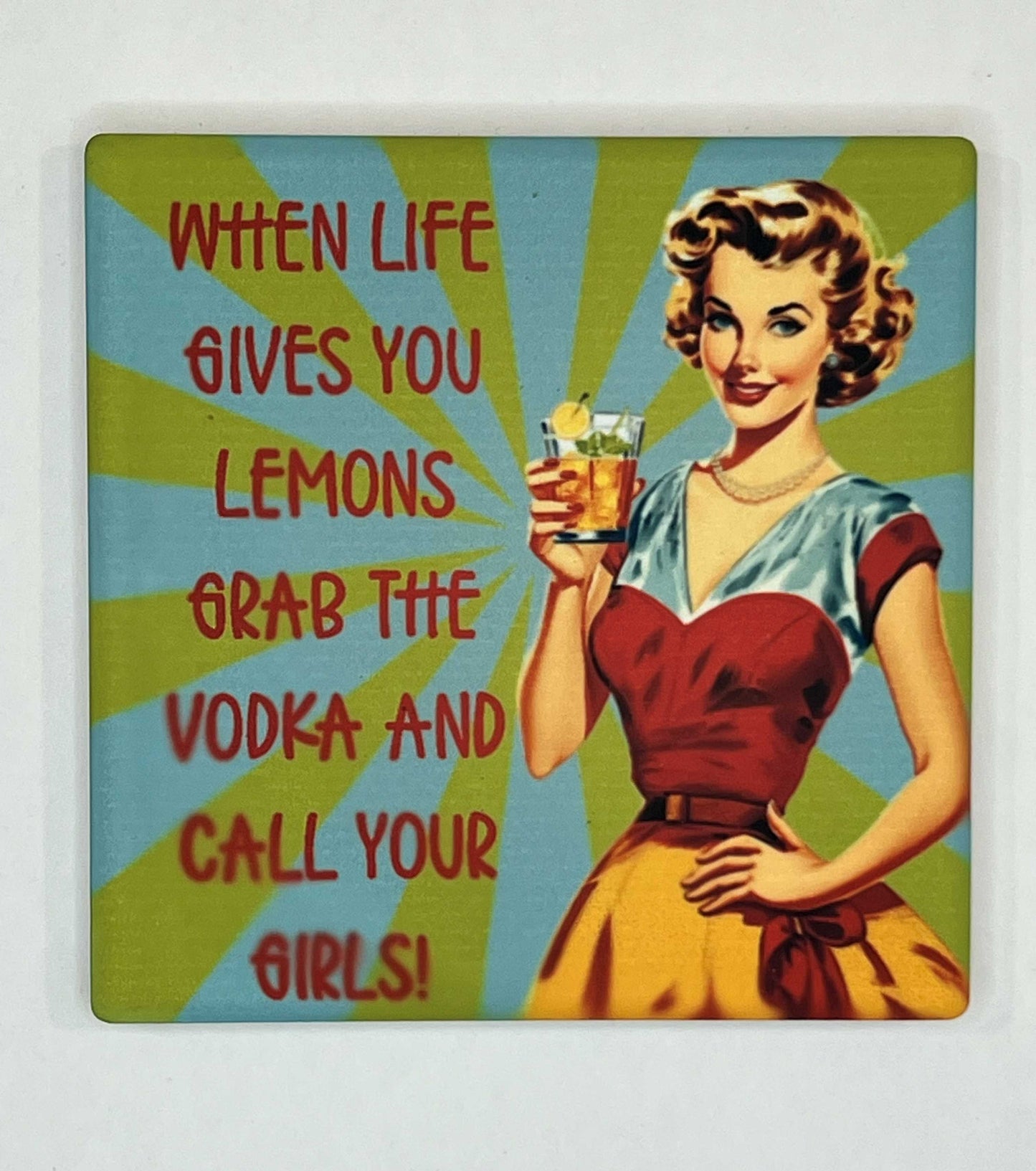 4" Square Ceramic Coaster - Sarcastic Theme