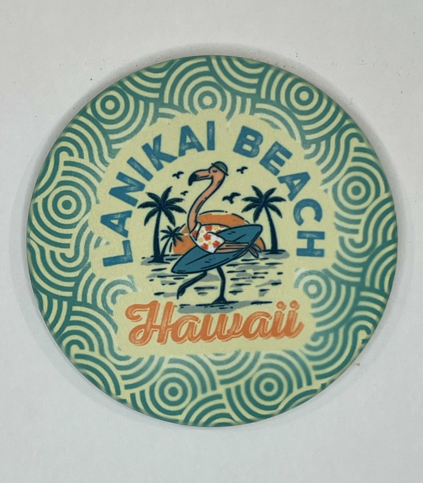 4" Round Ceramic Coaster - Beach/Vacation Theme