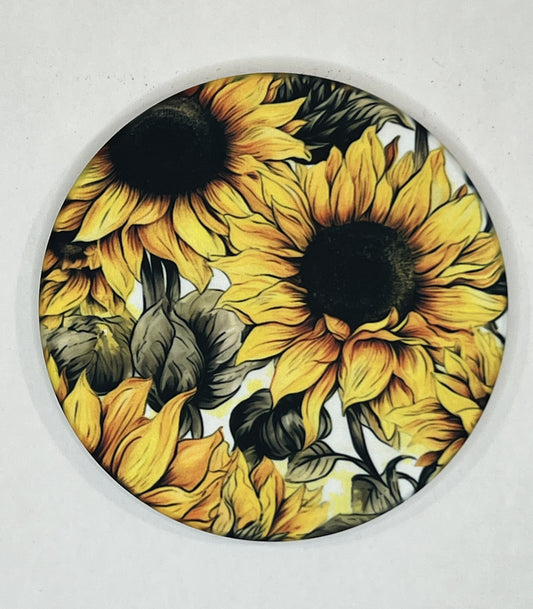 4" Round Ceramic Coaster - Rustic Theme