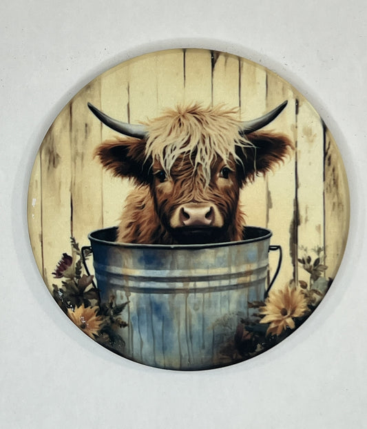 4" Round Ceramic Coaster - Animal Theme