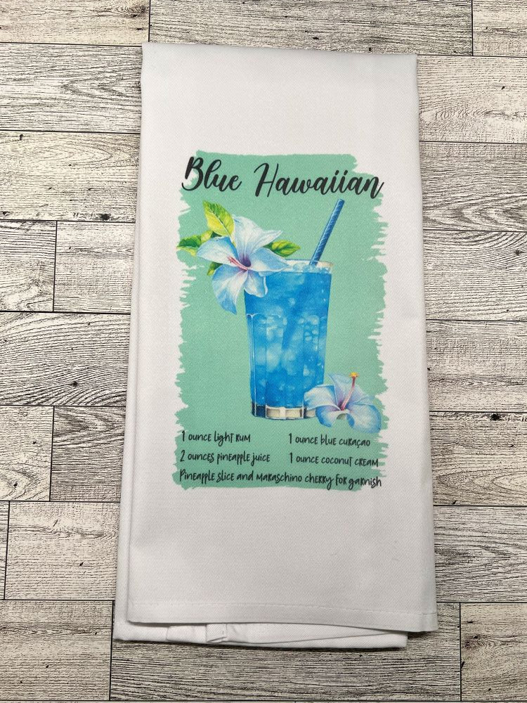 Tea Towel "Blue Hawaiian Recipe"