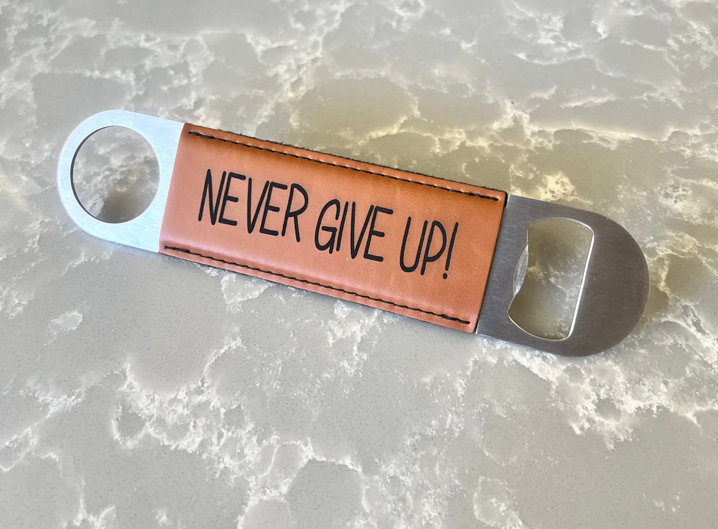 Leatherette Bottle Opener - Rawhide