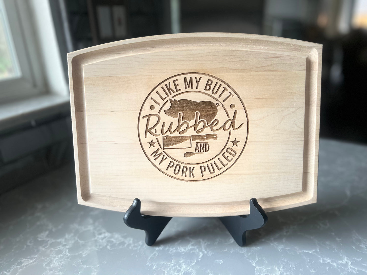 Arched Cutting Board with Juice Groove