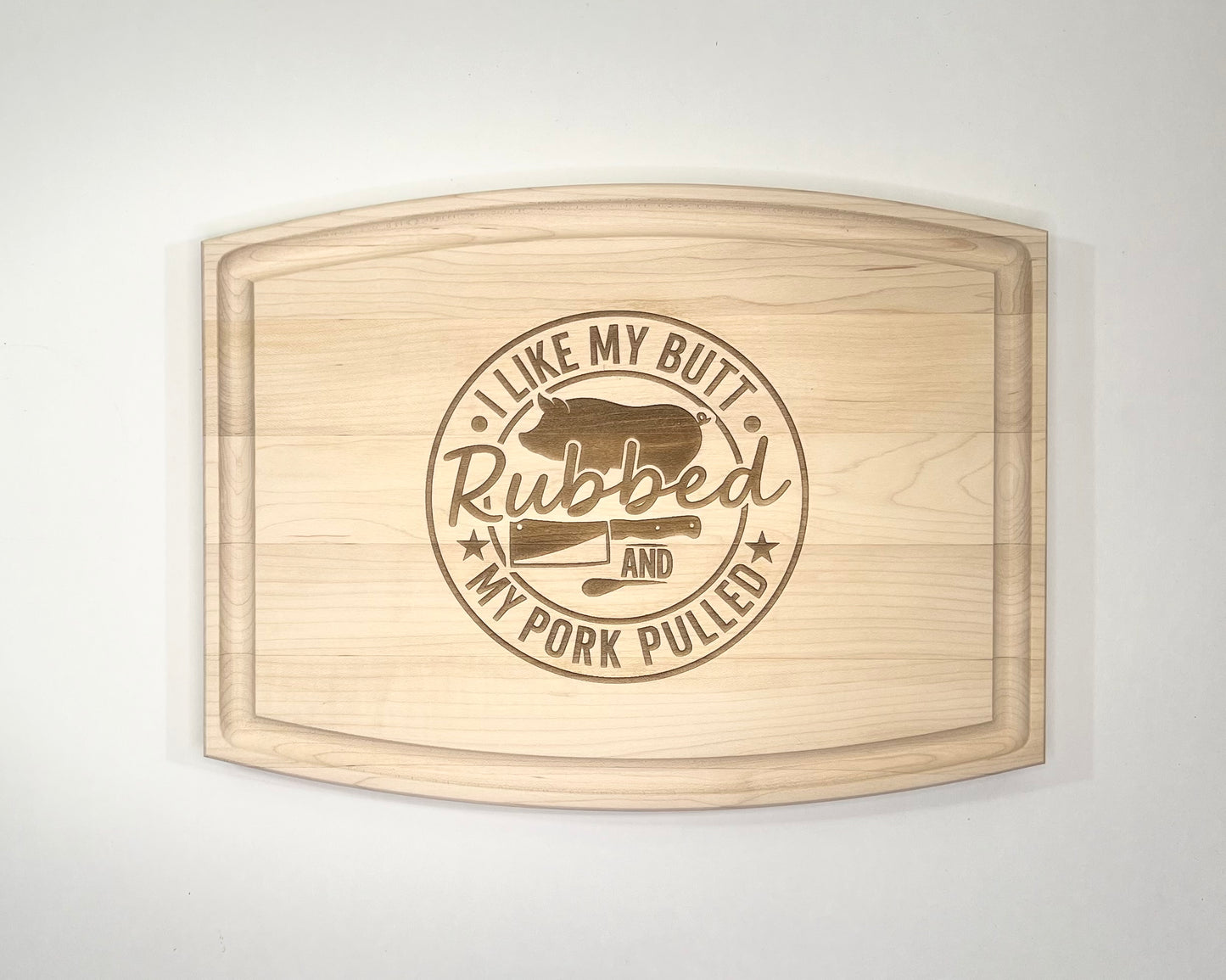 Arched Cutting Board with Juice Groove