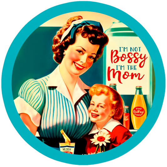 4" Round Ceramic Coaster - Retro Theme