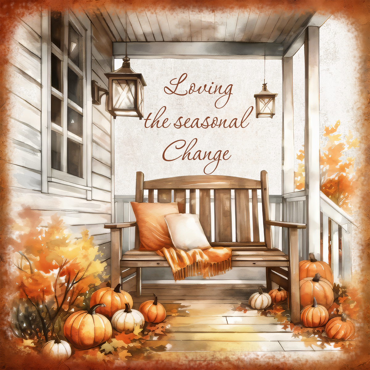 4" Square Ceramic Coaster - Seasonal Theme