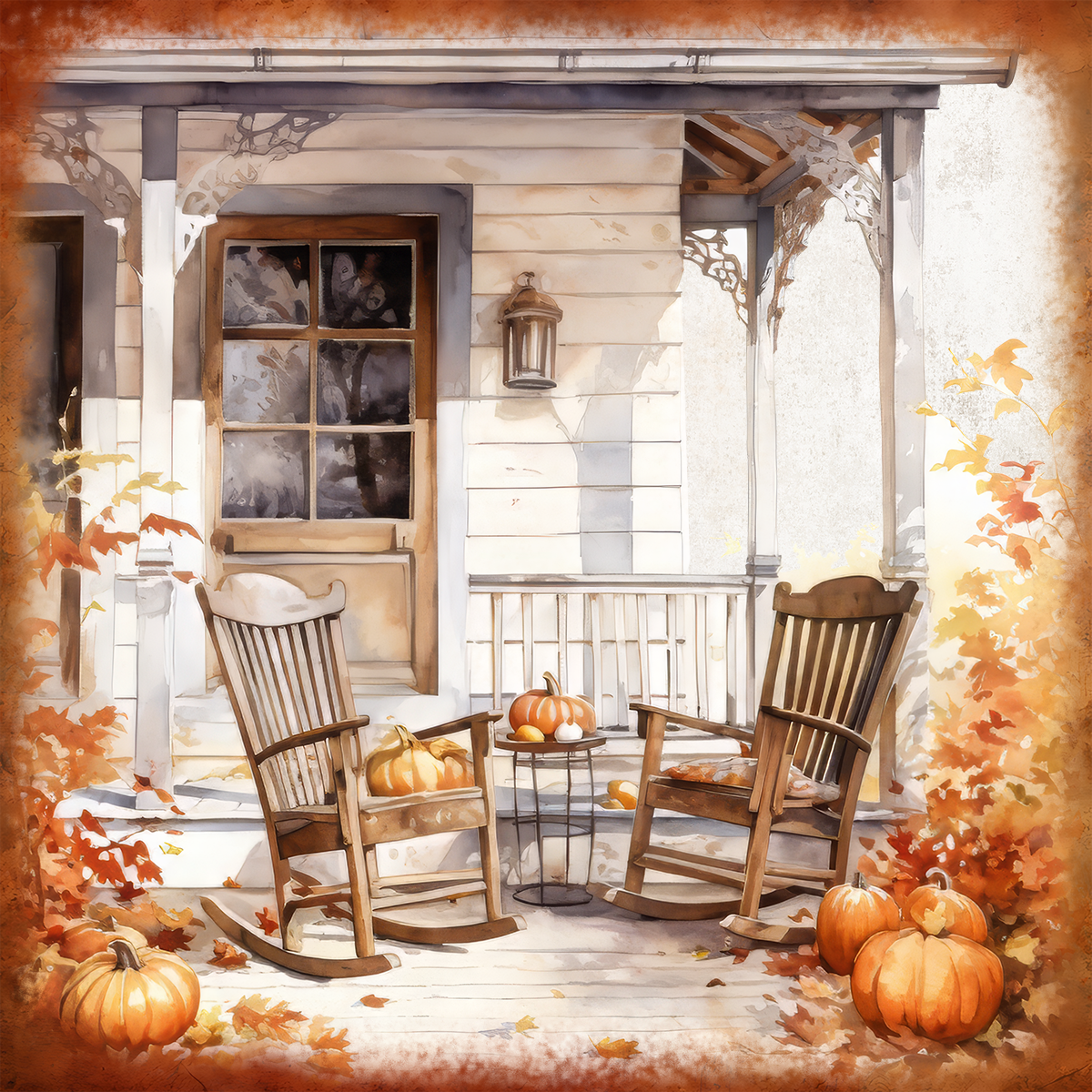 4" Square Ceramic Coaster - Seasonal Theme