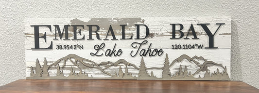 Large Personalized Travel Destination Sign